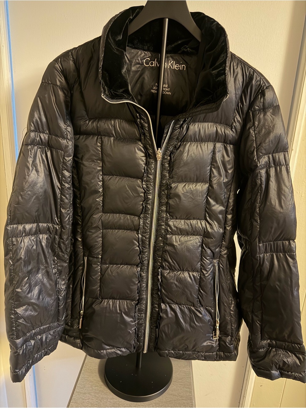 Calvin Klein Black Quilted Shiny Puffer Jacket